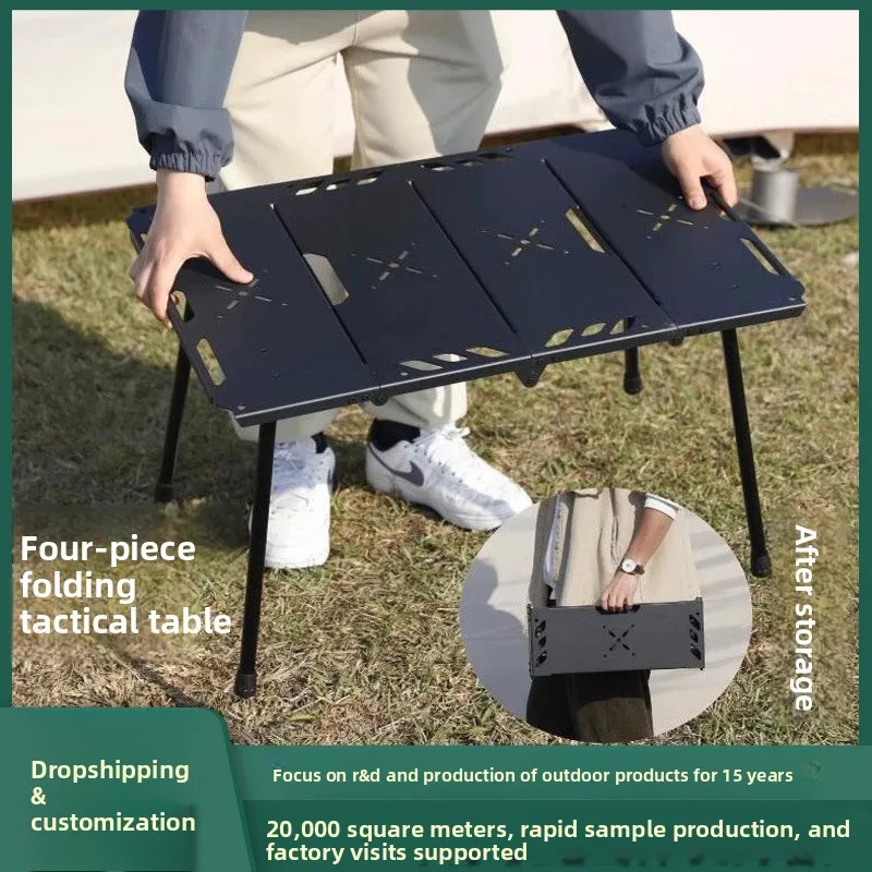 Camping Cooking Table Foldable - Alüminyum alaşımlı katlanır masa, dış mekan