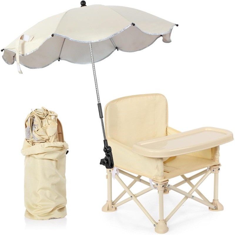 Camping Cooking Table Foldable - Bebek Açık Hava Plaj Sandalyesi, Şemsiyeli,