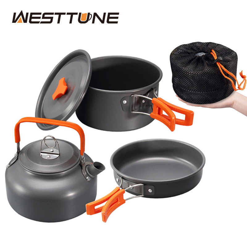 Camping Cooking Cup - WESTTUNE Kamp Tencere Seti Alüminyum Açık