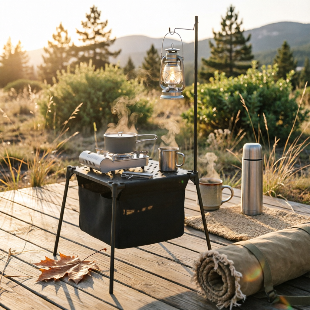 Camping Cooking Table With Storage - Saklama Çantalı Kamp Masası Kolay Temizlenebilir