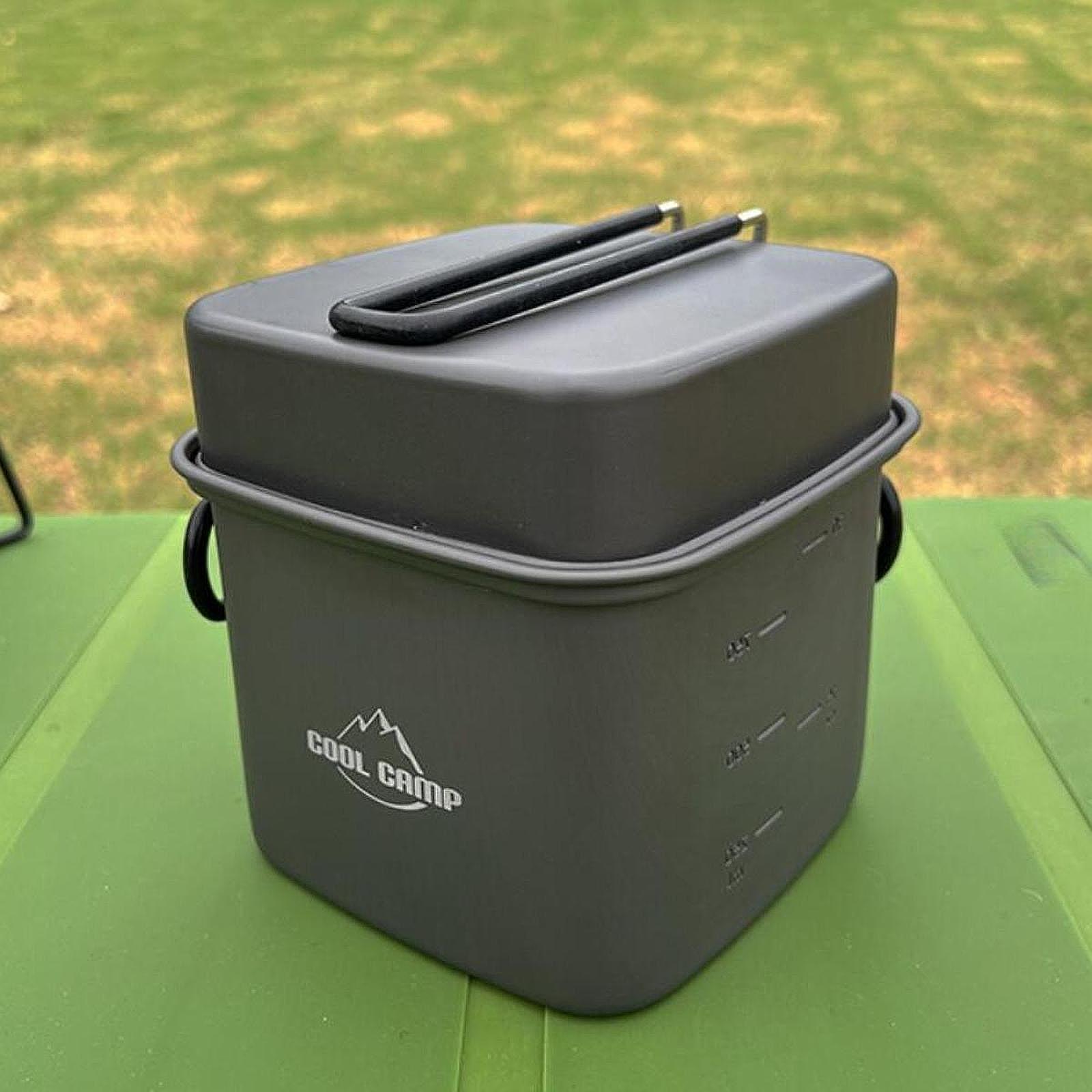 Camping Cooking Set Non Stick - Kamp Tencere Seti Kızartma Tavası Seyahat