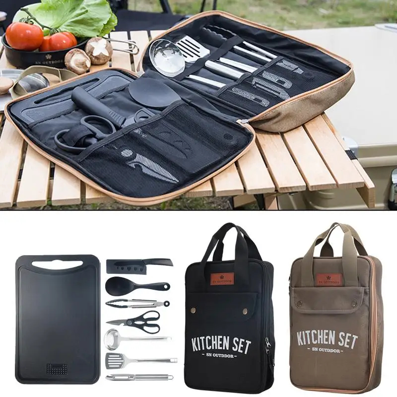 Camping Cooking Set Non Stick - 8 adet Kamp Mutfak Tencere Seti