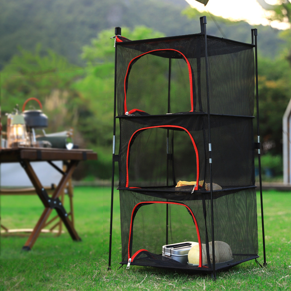 Camping Cooking Equipment - Kamp depolama kurutma Net 3 katmanlı