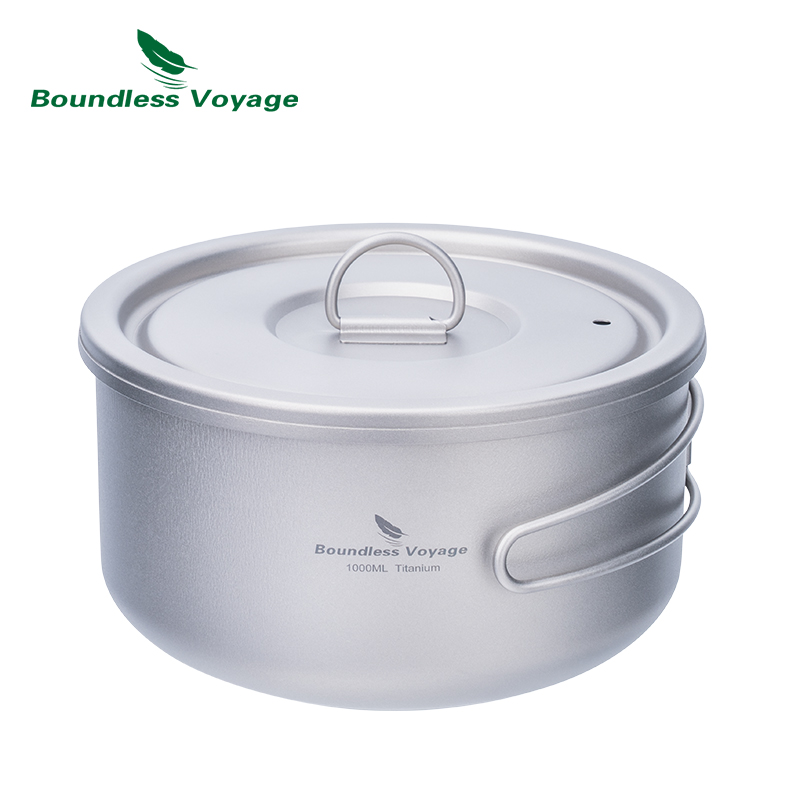 Camping Cooking Box - Sınırsız Voyage Titanyum Kapaklı Kamp Pot