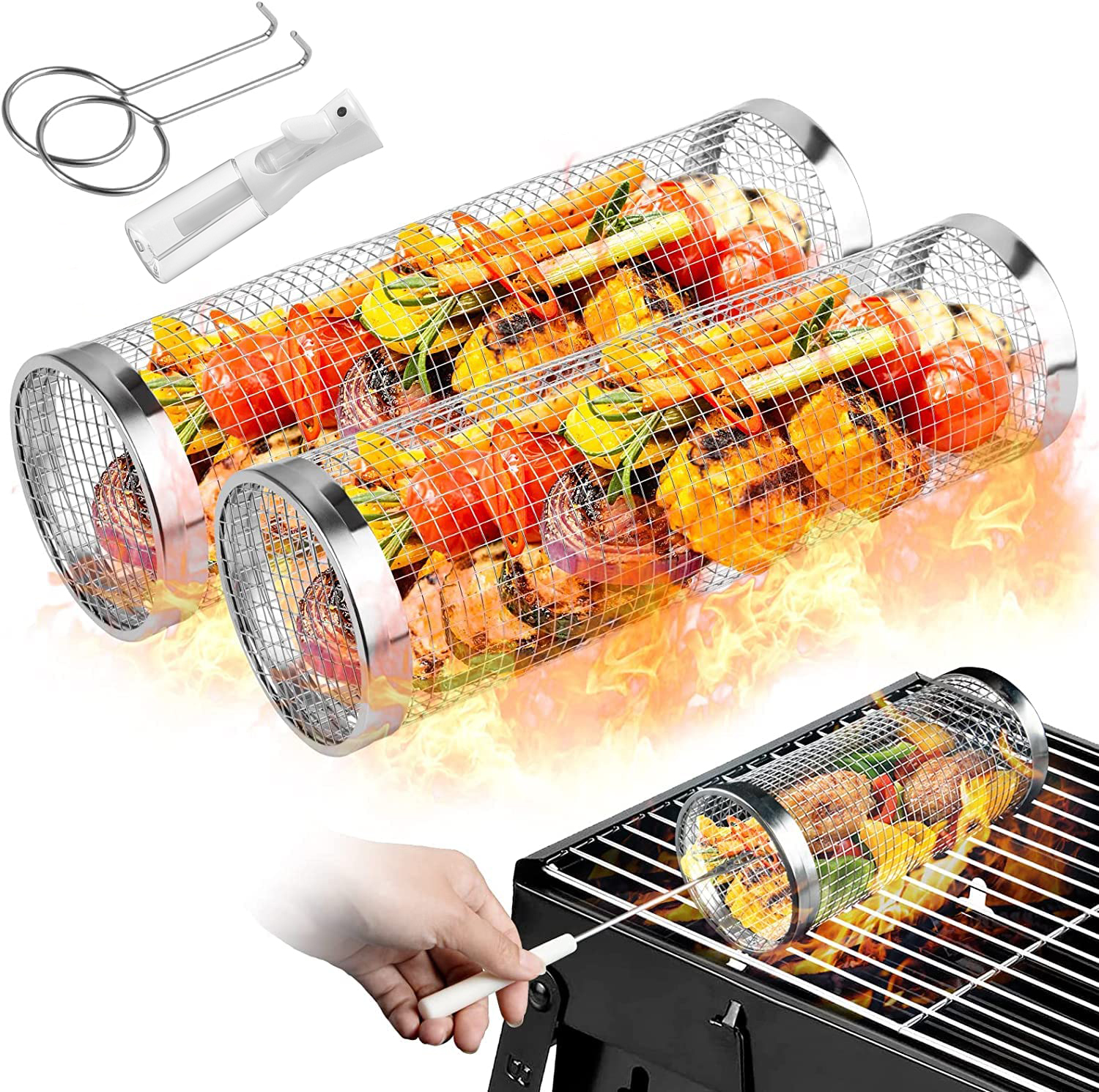Camping Cooking Set Non Stick - Açık Izgara için 2 Parça Haddeleme