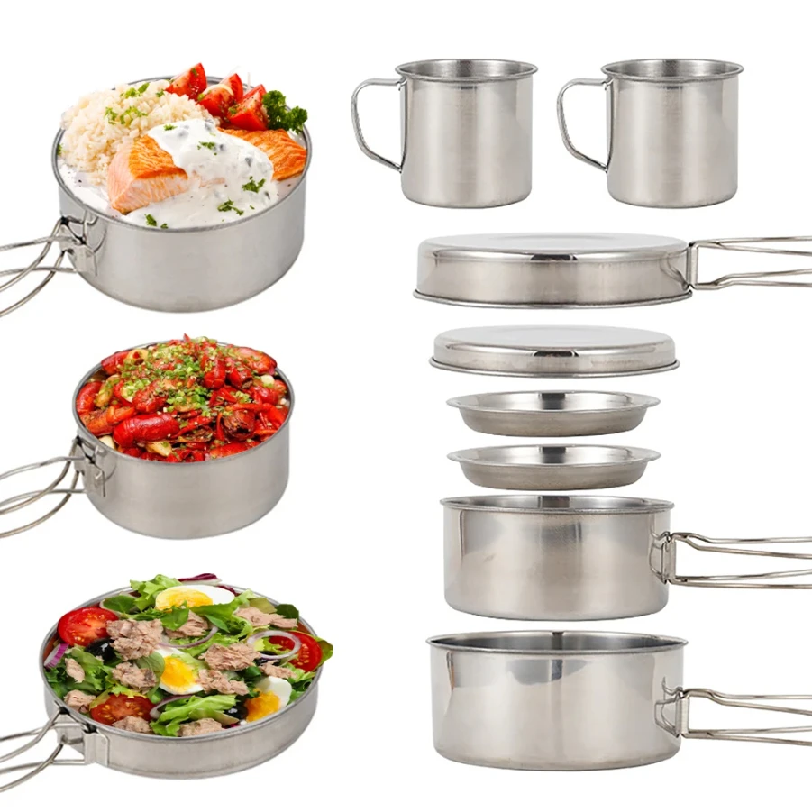 8 adet/takım kamp tencere seti - Camping Cooking Cup incelemesi ve fiyatı