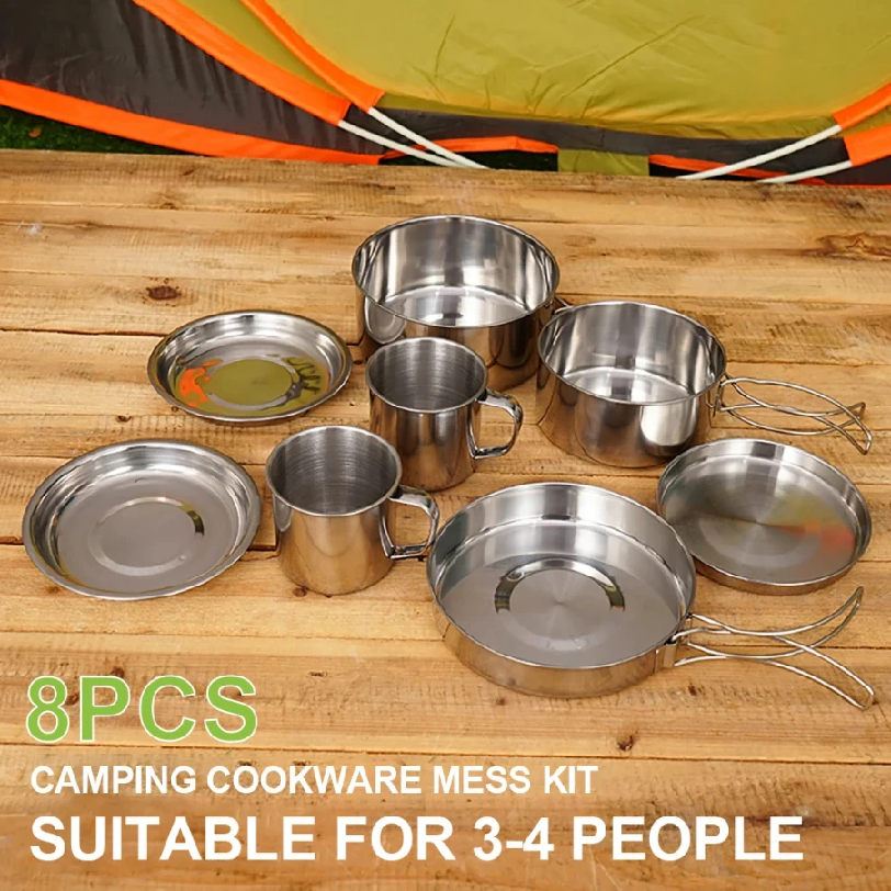 8 adet/takım kamp tencere seti - Camping Cooking Cup incelemesi ve fiyatı