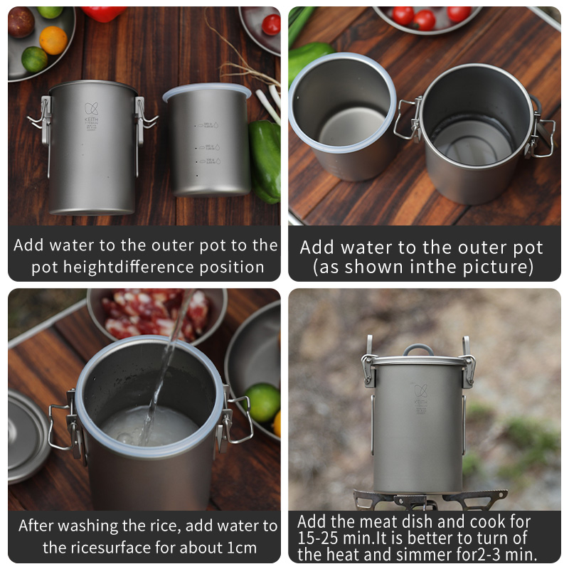 KEITH Saf Titanyum Pirinç Pişi - Camping Cooking Equipment incelemesi ve fiyatı