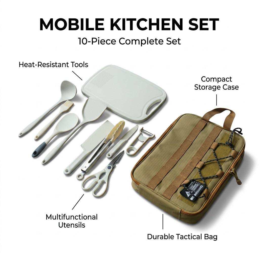 Taşınabilir 9 Adet Kamp Mutfak - Camping Cooking Set Non Stick incelemesi ve fiyatı