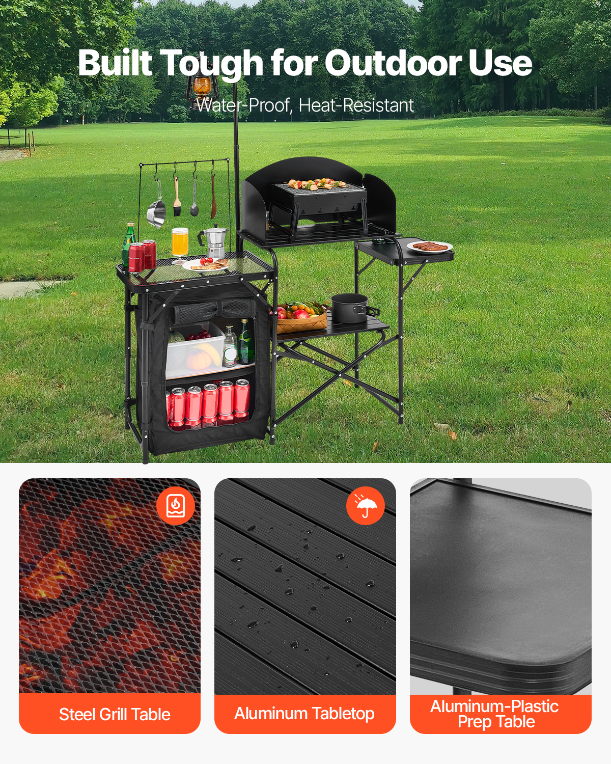 Katlanır Kamp Masası Açık Hava - Camping Cooking Table With Storage incelemesi ve fiyatı