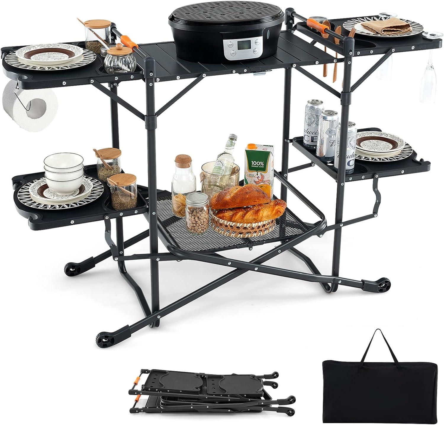 Alüminyum Üst Tablalı Taşınabi - Camping Cooking Table With Storage incelemesi ve fiyatı