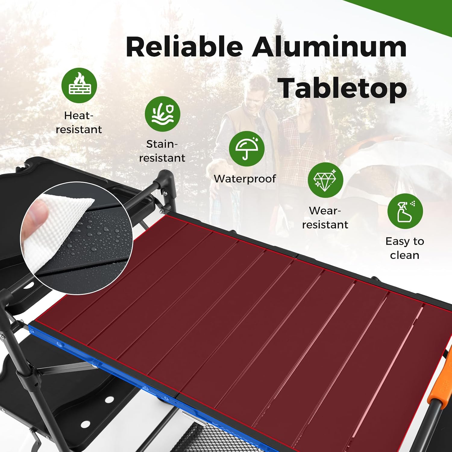 Alüminyum Üst Tablalı Taşınabi - Camping Cooking Table With Storage incelemesi ve fiyatı