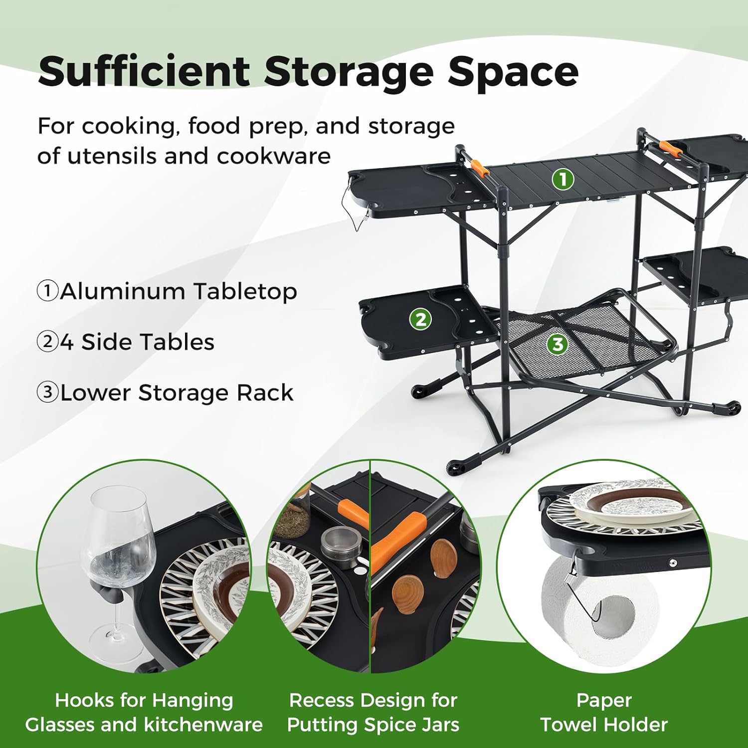 Isıya Dayanıklı Üst Yüzeyli, 4 - Camping Cooking Table With Storage incelemesi ve fiyatı
