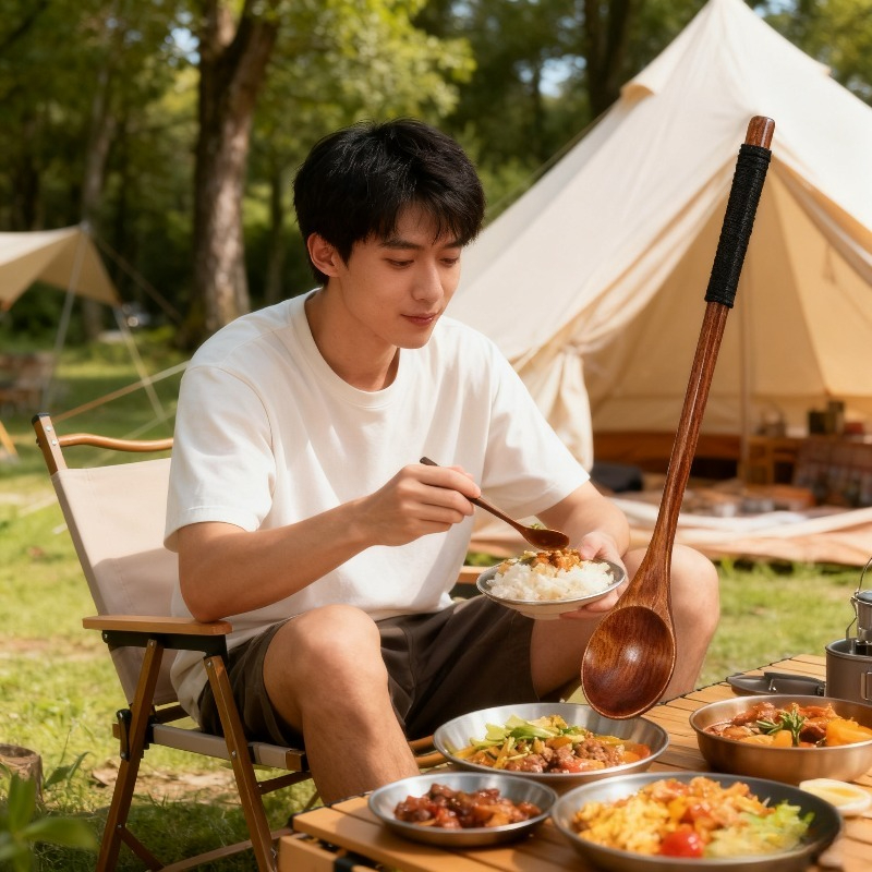 Ahşap Yemek Takımı Kaşık Çubuk - Camping Cooking Dining Set incelemesi ve fiyatı