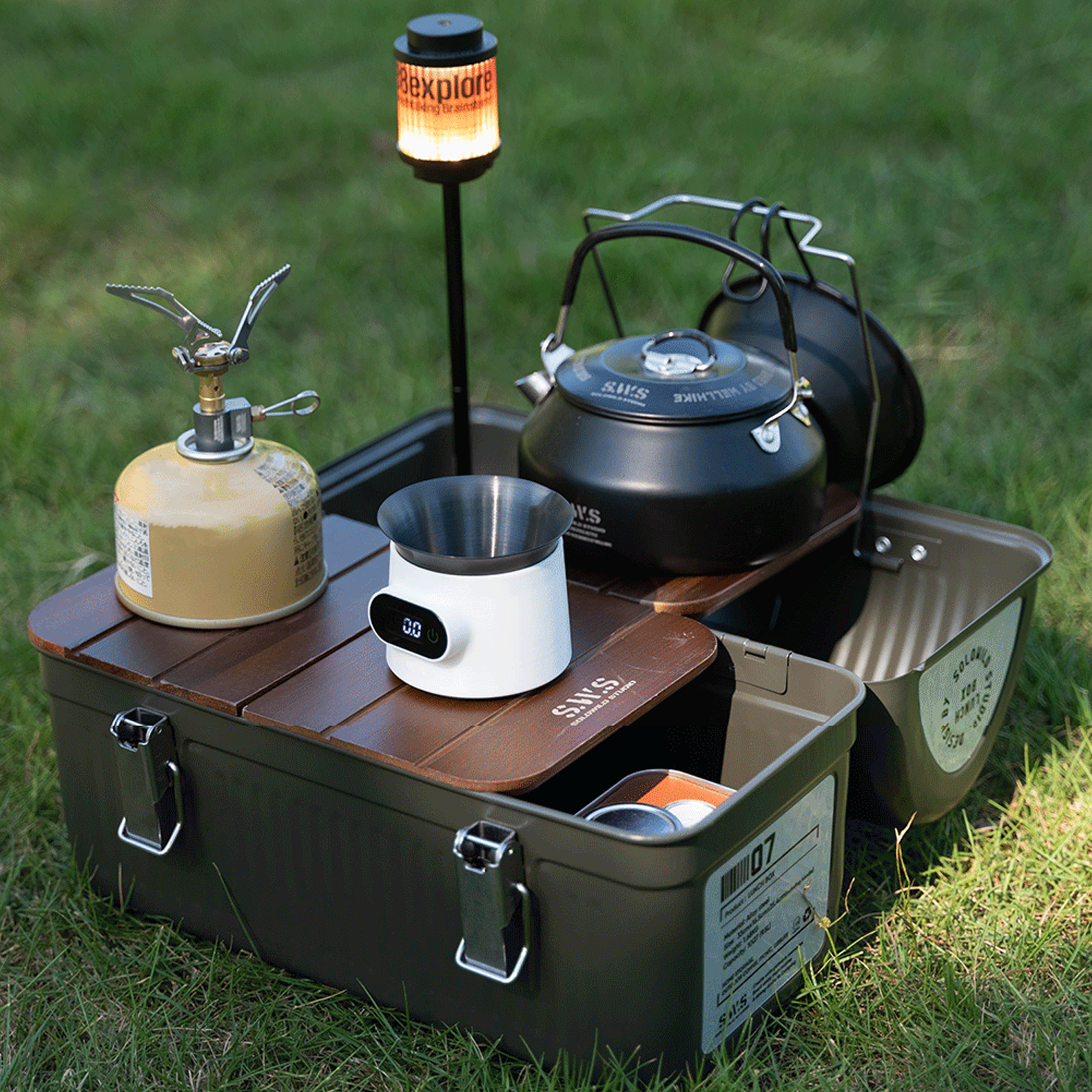 9.5L Vintage Metal yemek kabı  - Camping Cooking Box incelemesi ve fiyatı