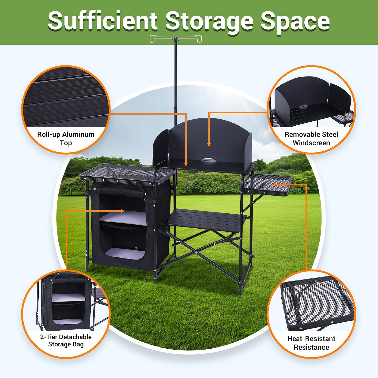 Kamp Mutfak Masası, Alüminyum  - Camping Cooking Table With Storage incelemesi ve fiyatı