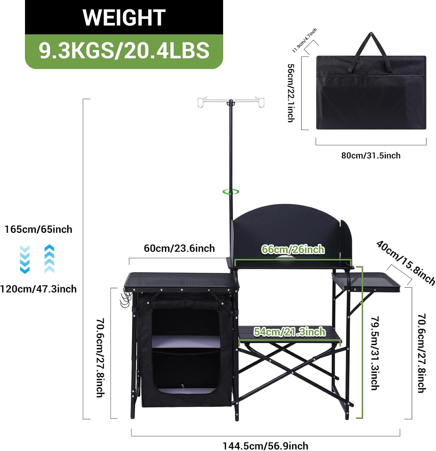 Kamp Mutfak Masası, Alüminyum  - Camping Cooking Table With Storage incelemesi ve fiyatı