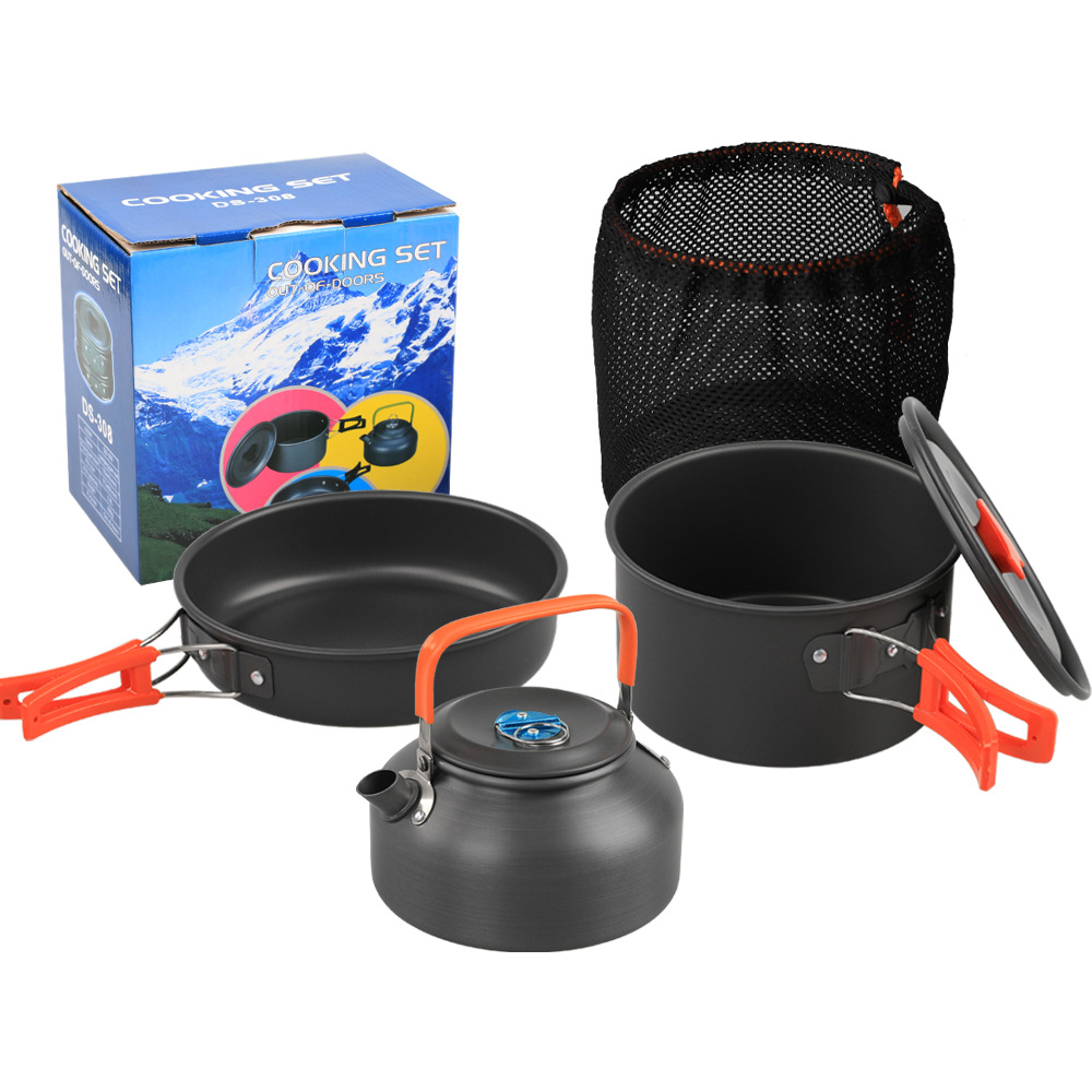 Açık hava kampı için alüminyum - Camping Cooking Set Non Stick incelemesi ve fiyatı