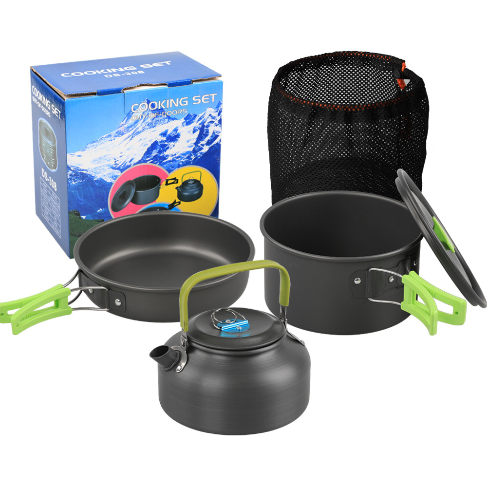 Açık hava kampı için alüminyum - Camping Cooking Set Non Stick incelemesi ve fiyatı