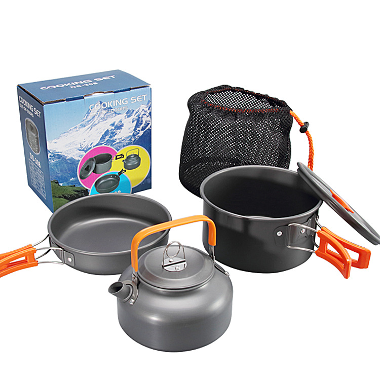 Açık hava kampı için alüminyum - Camping Cooking Set Non Stick incelemesi ve fiyatı