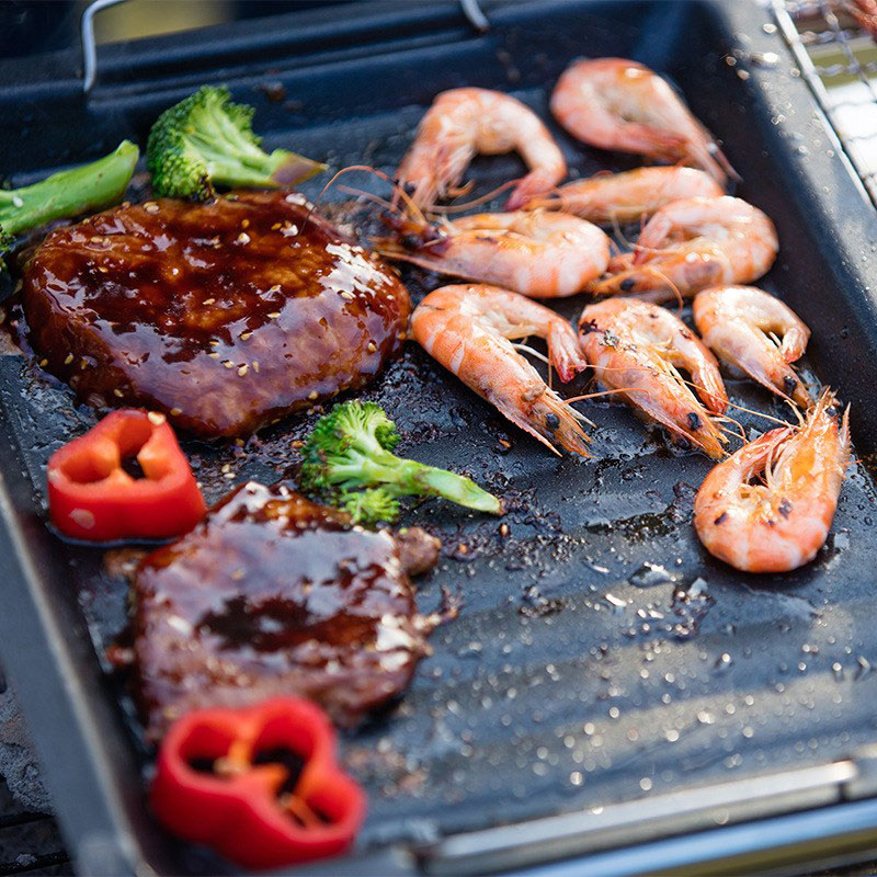 Açık havada kalın kare ızgara  - Camping Cooking Set Non Stick incelemesi ve fiyatı