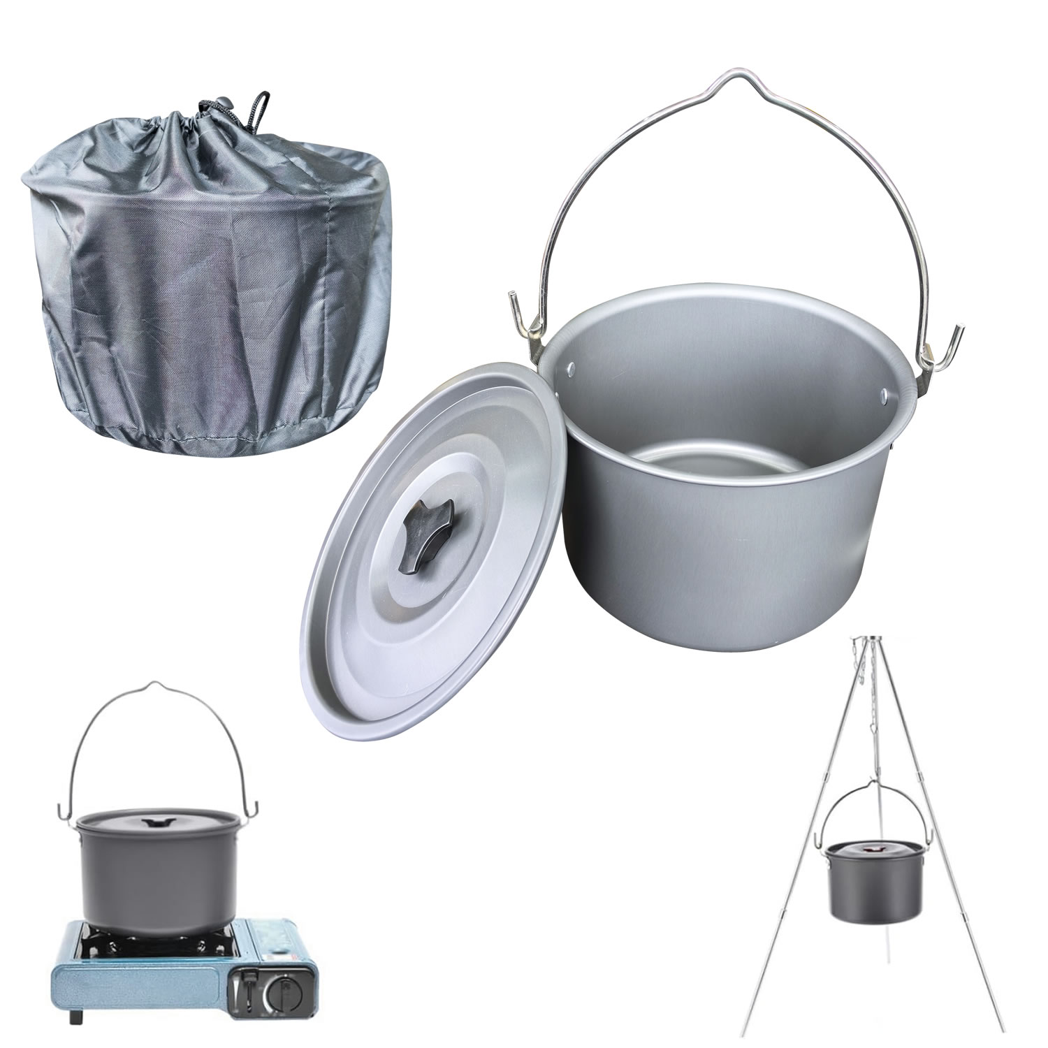 4L Açık Hava Asma Tencere Kamp - Camping Cooking Pot Large incelemesi ve fiyatı