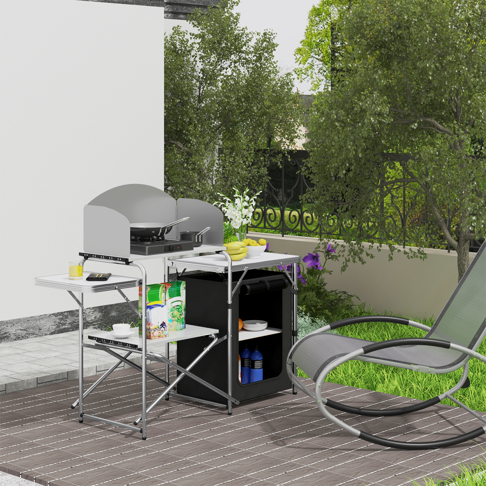 Aluminium Foldable Camping Cab - Camping Cooking Table With Storage incelemesi ve fiyatı