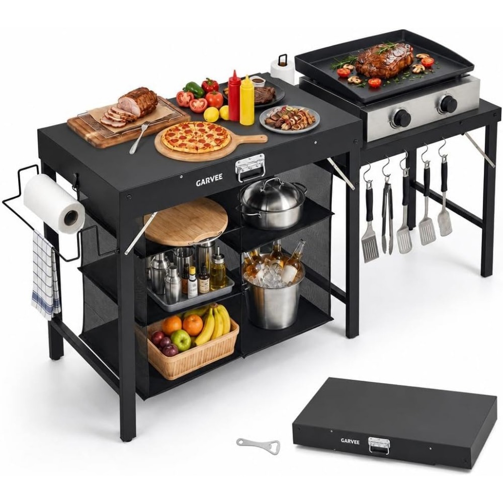 Katlanabilir Metal Izgara Masa - Camping Cooking Table With Storage incelemesi ve fiyatı