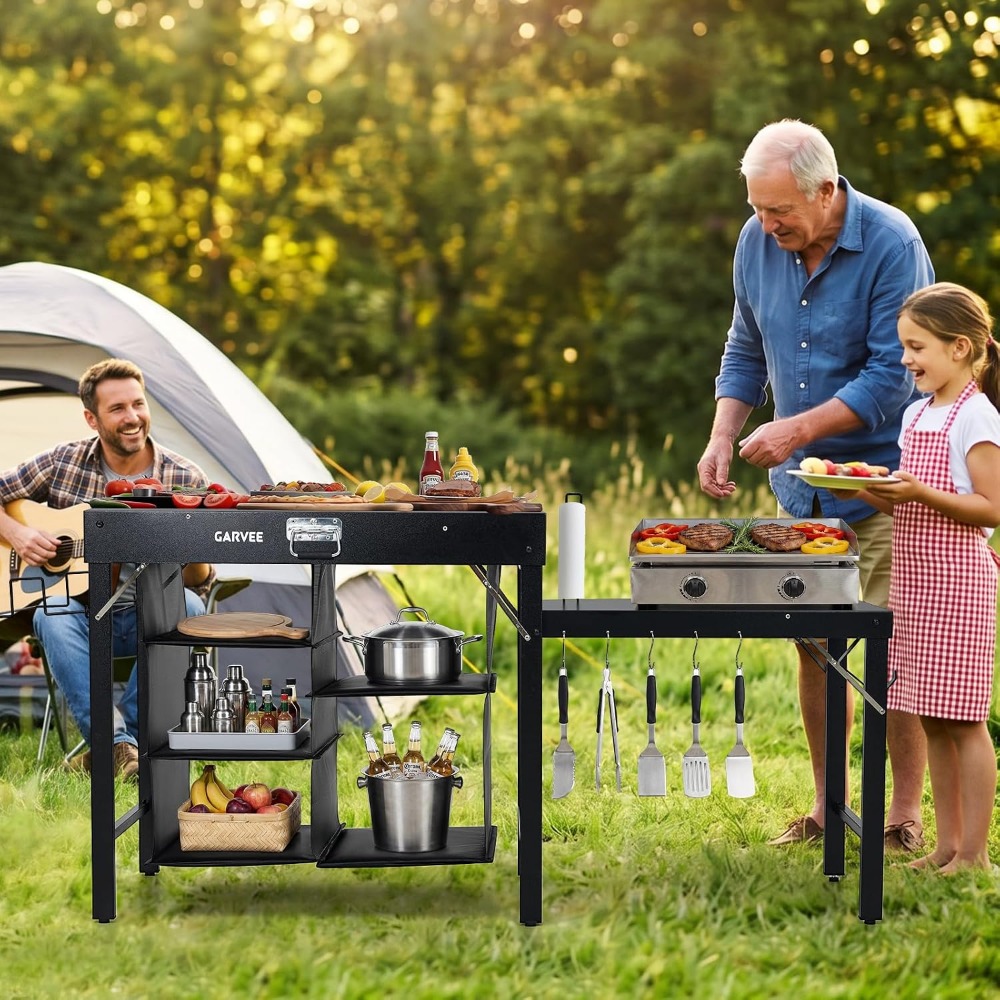 Katlanabilir Metal Izgara Masa - Camping Cooking Table With Storage incelemesi ve fiyatı