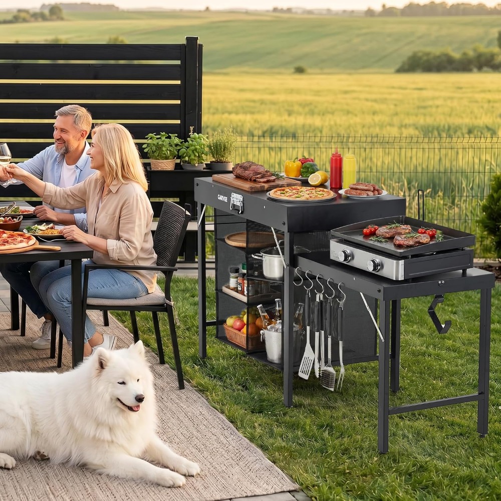 Katlanabilir Metal Izgara Masa - Camping Cooking Table With Storage incelemesi ve fiyatı