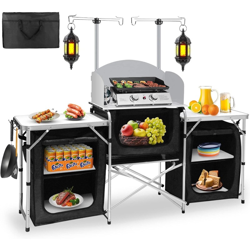 Çok Satan Açık Hava Kamp Mobil - Camping Cooking Table With Storage incelemesi ve fiyatı