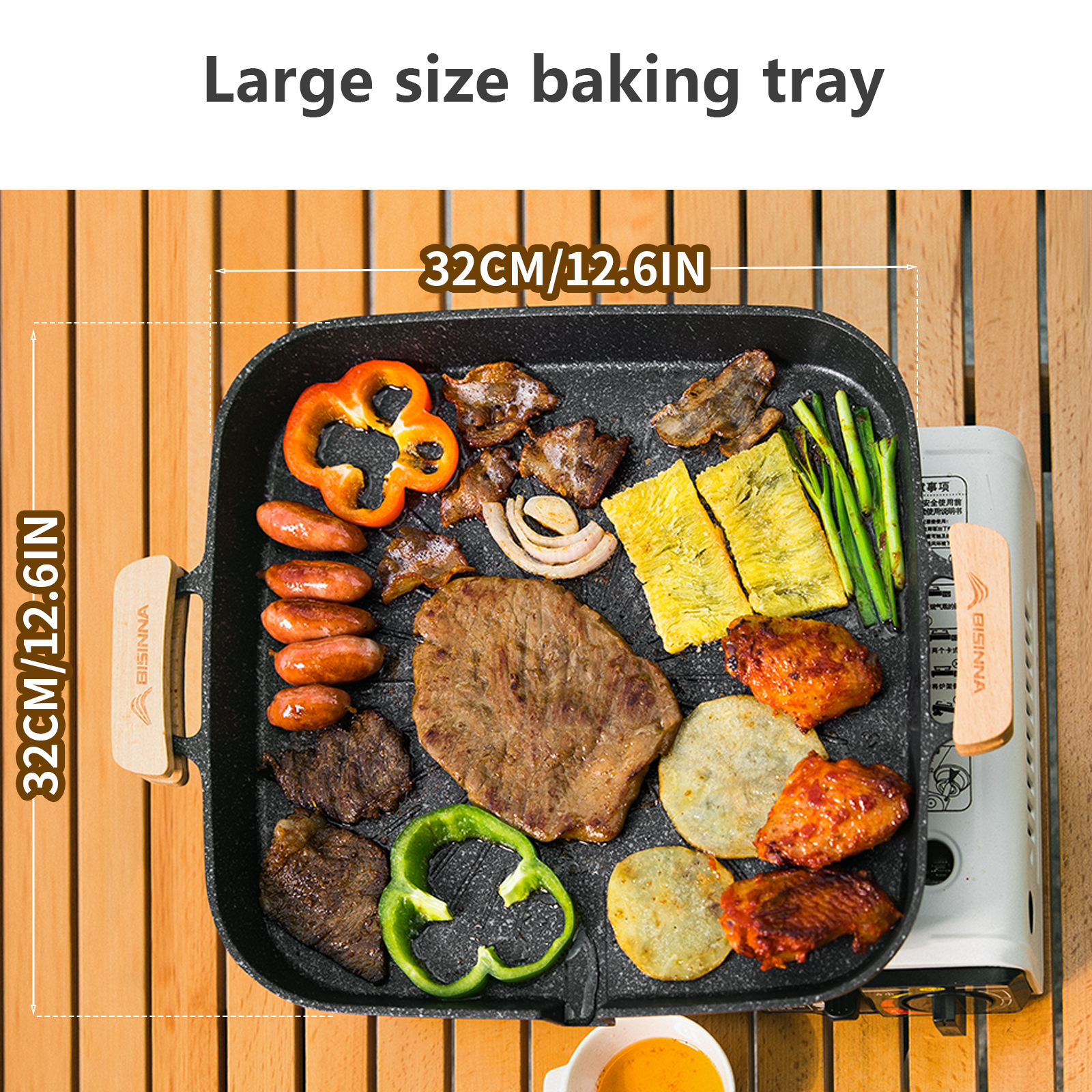 BISINNA Kare BARBEKÜ ızgara ta - Camping Cooking Survival incelemesi ve fiyatı