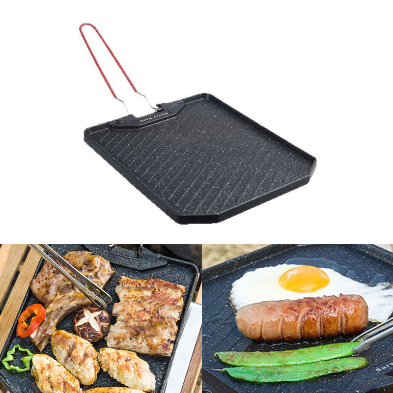 Açık kamp barbekü tavası Ev ya - Camping Cooking Set Non Stick incelemesi ve fiyatı