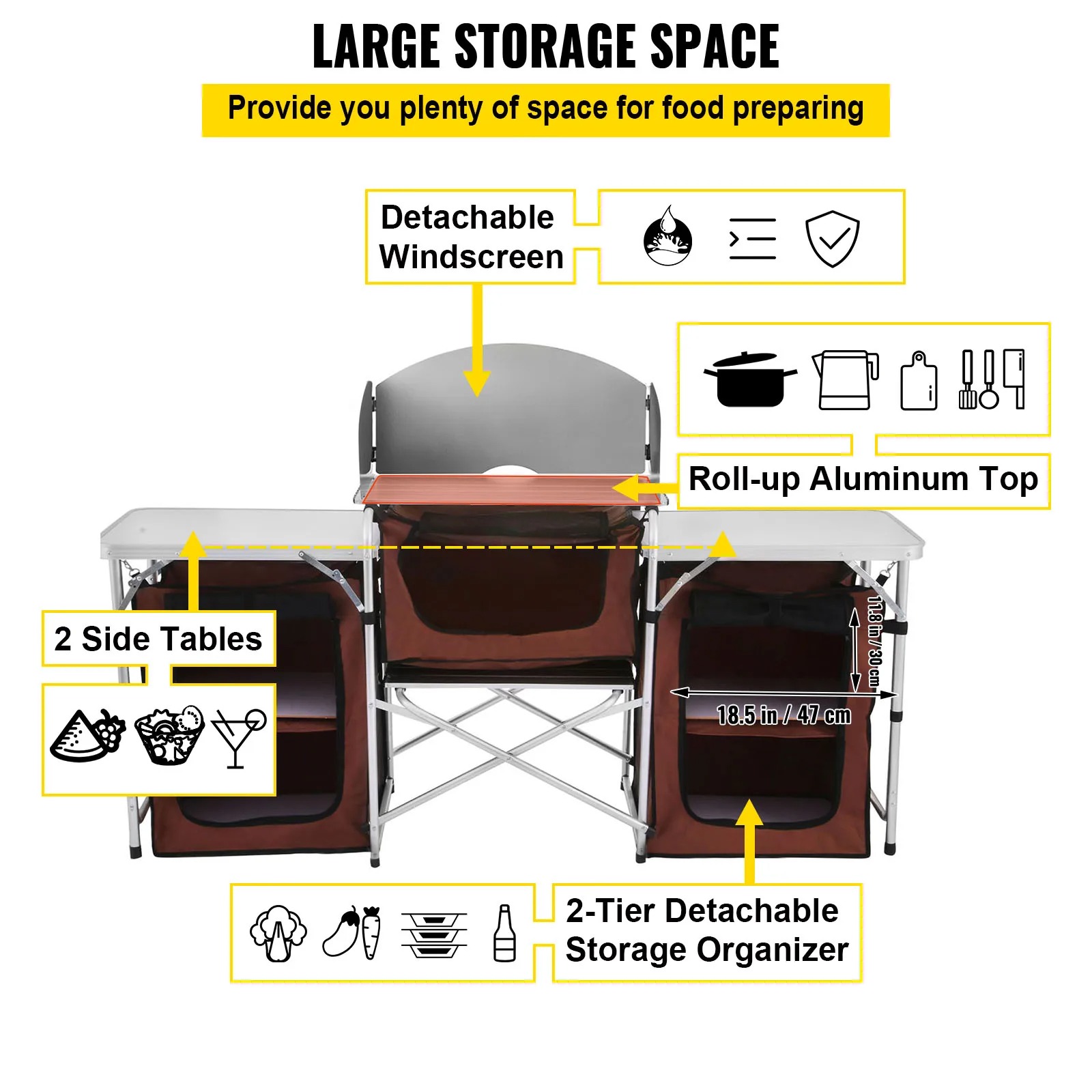 Singwinner Kamp Açık Hava Mutf - Camping Cooking Table With Storage incelemesi ve fiyatı