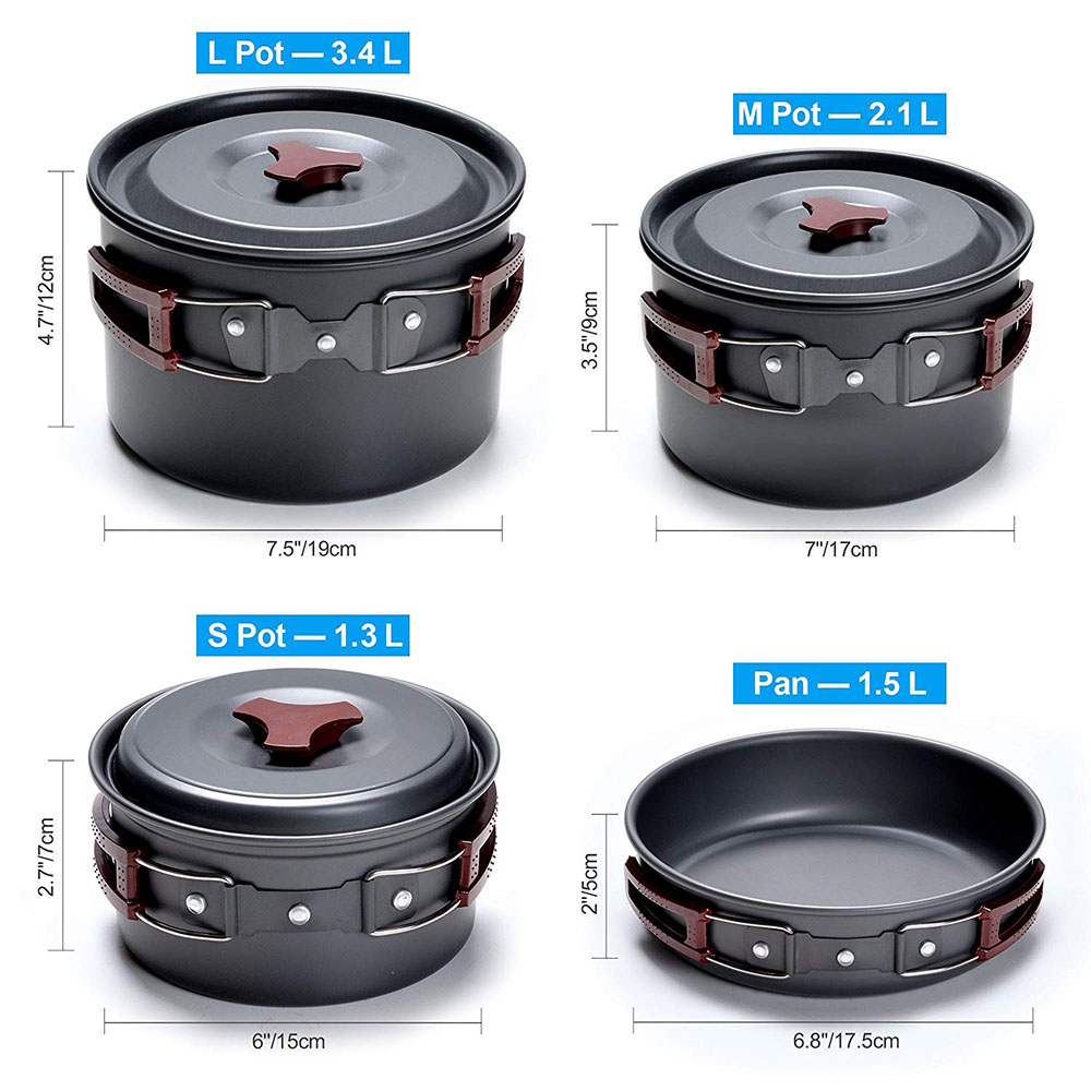 Açık Kamp Tencere Seti Yapışma - Camping Cooking Set Non Stick incelemesi ve fiyatı